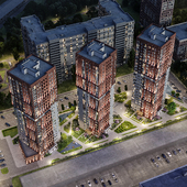 Visualization of the residential complex "Galileo". st. Kurnatovsky, Voronezh