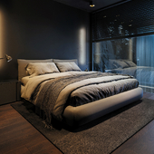 Dark bedroom