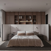 Men's bedroom visualisation, commercial project.