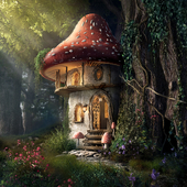 Mysterious gnome house (сделано по референсу)