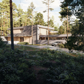 L house in the pines