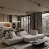 Living Room & Kitchen