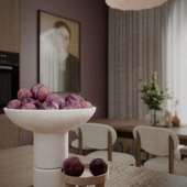 Современная кухня и столовая с элементами ар-деко