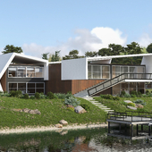 Загородный дом у реки