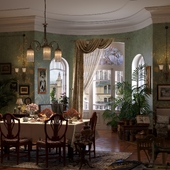 Эскиз декорации квартиры Врубеля для кино.