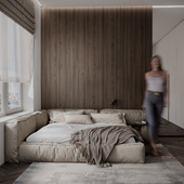 Спальня с девушкой