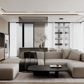 ЖК "Prime Park" Визуализация кухни-гостиной