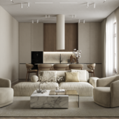 Визуализация кухни-гостиной