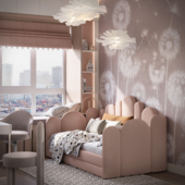 3D визуализация детской комнаты для девочки