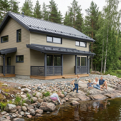 Эскизный проект дома по каркасной технологии