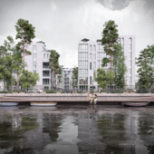 Nordic Riverside Courtyard