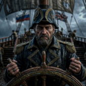 old ship in the ocean