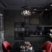 Кухня в тёмных тонах
