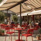 Стул S001 + стол PS108_m бренда KHVC ( уличная группа)