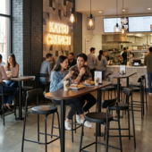 Стул G001\650 + стол PS007_750din бренда KHVC (барная группа)