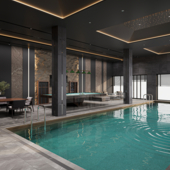 Dark Style Pool Interior