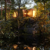 Friluftssykehuset Outdoor Care Retreat, Snohetta (сделано по референсу)