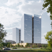 Business complex towers