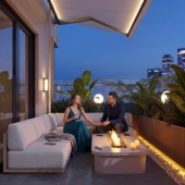 Luxury Modern Terrace Evening Relaxation