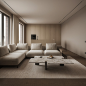 Warm minimalist penthouse