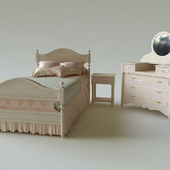 Bed, chest of drawers for child