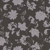 Graham & Brown Silk Silver Effect Wallpaper Charcoal