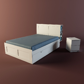 Ikea Brimnes with headboard & Malm