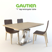 &quot;Y&quot; leg rectangular table