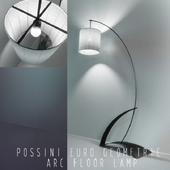 Possini Euro Geometric Arc Floor Lamp