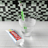toothbrush and toothpaste