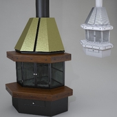Classical fireplace Brazilian metal