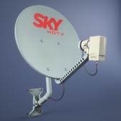 Parabolic antenna sky