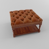 Club Stool Small - Vintage Leather Cigar v1p-h 01