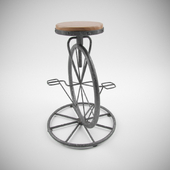 Charles Bicycle Wheel Adjustable Bar Stool