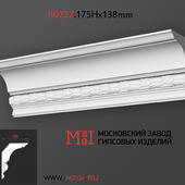 Карниз потолочный с рисунком лепнина гипс К0222.175Нx138mm