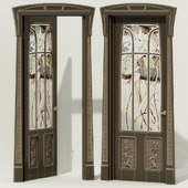 Door stained glass, Art Nouveau