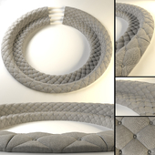 round couch built-in floor