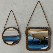 Molyneux Jute &amp; Metal Mirror Set