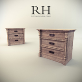 19TH C. FRENCH CARVED DOOR CLOSED NIGHTSTAND