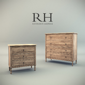 LOUIS XVI 10-DRAWER DRESSERLOUIS XVI 4-DRAWER DRESSER & LOUIS XVI CLOSED NIGHTSTAND