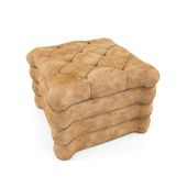 Square Leather Ottoman