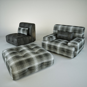 Montage Chairs and Ottoman