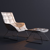 Zanotta Grandtour Armchair with Footstool