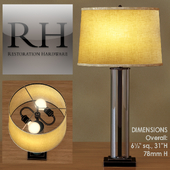 FRENCH COLUMN GLASS TABLE LAMP - BRONZE