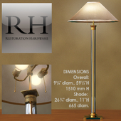 FRENCH DIRECTOIRE GLASS COLUMN FLOOR LAMP
