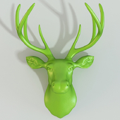 Faux Deer Head Wall Sculpture.