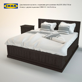 Двуспальная кровать ikea ФЬЕЛЛ