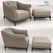 Armchair and pouf JNL Molier