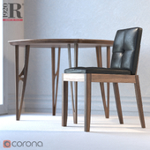 Vegan table. Bever sedia chair. Riva 1920