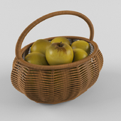 a basket full of apples